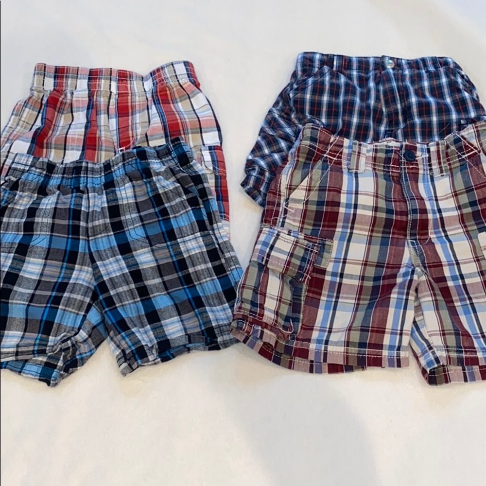 4 pairs Boy plaid shorts